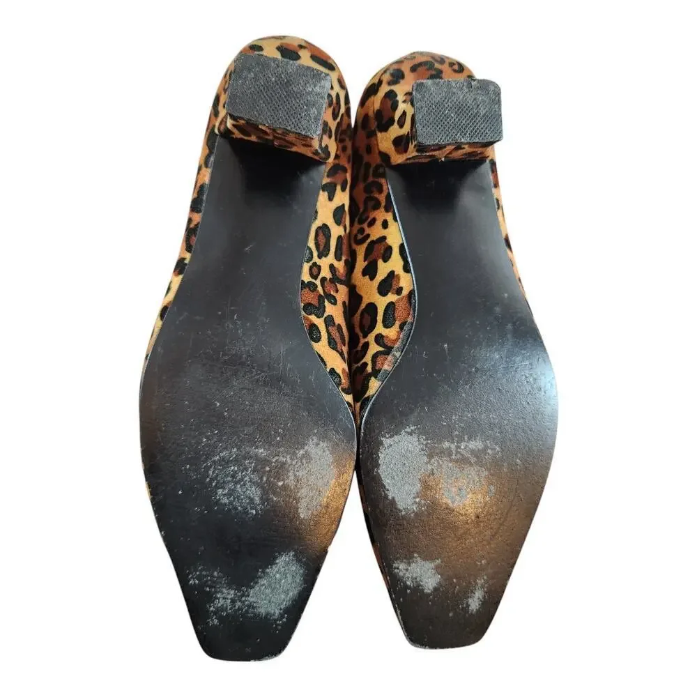 Karen‎ Scott Jilly womens sz 7m leopard animal print pump heel square toe